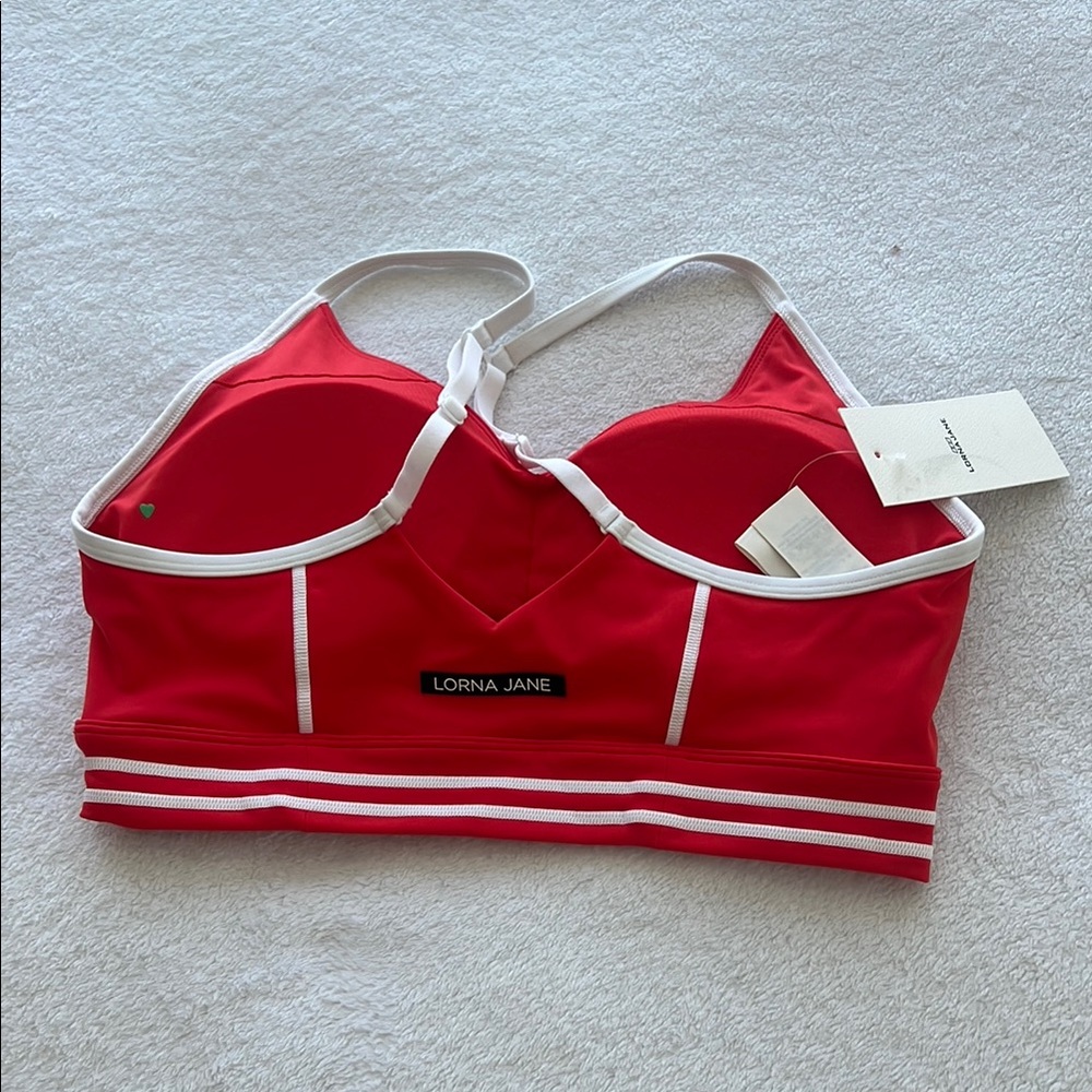 Red Athletic Set with White Trim